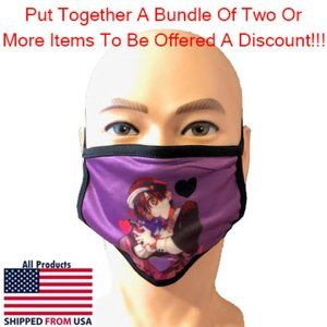 Washable Kid's Anime Face Mask #7